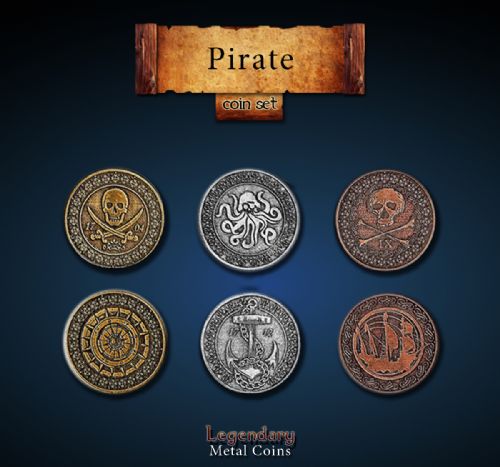 Pirate Coin Set Legendary Metal Coins